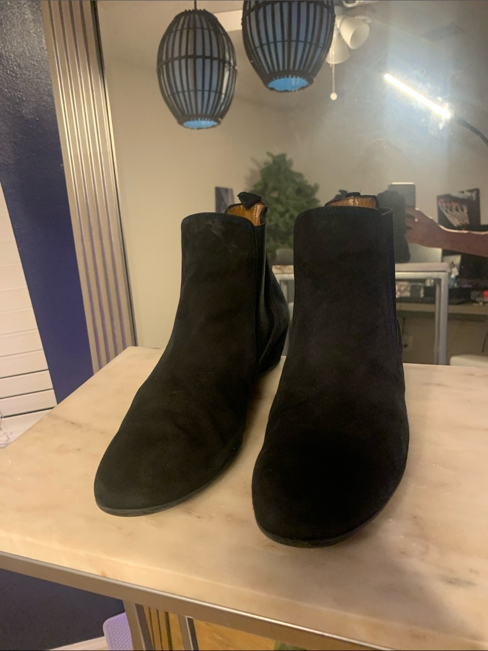 Aquatalia Black Suede Ankle Booties - Picture 3 of 8